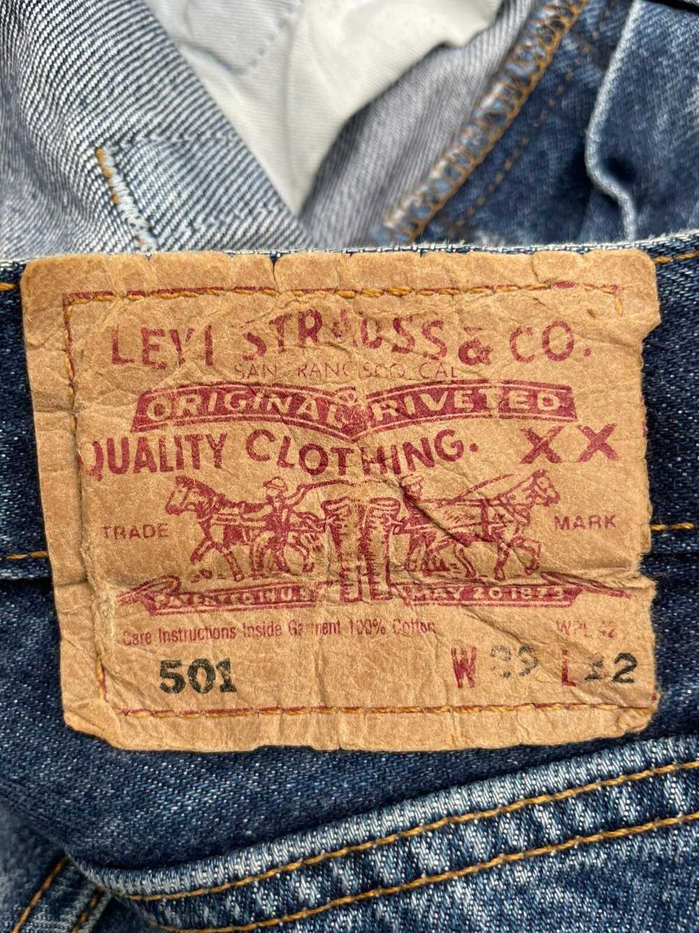 Distressed Denim × Levi's × Vintage Levi’s 501 e … - image 11