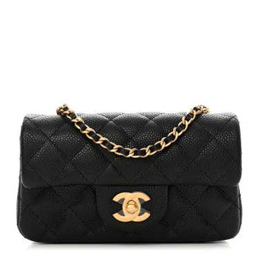 CHANEL Caviar Quilted Extra Mini Flap Black
