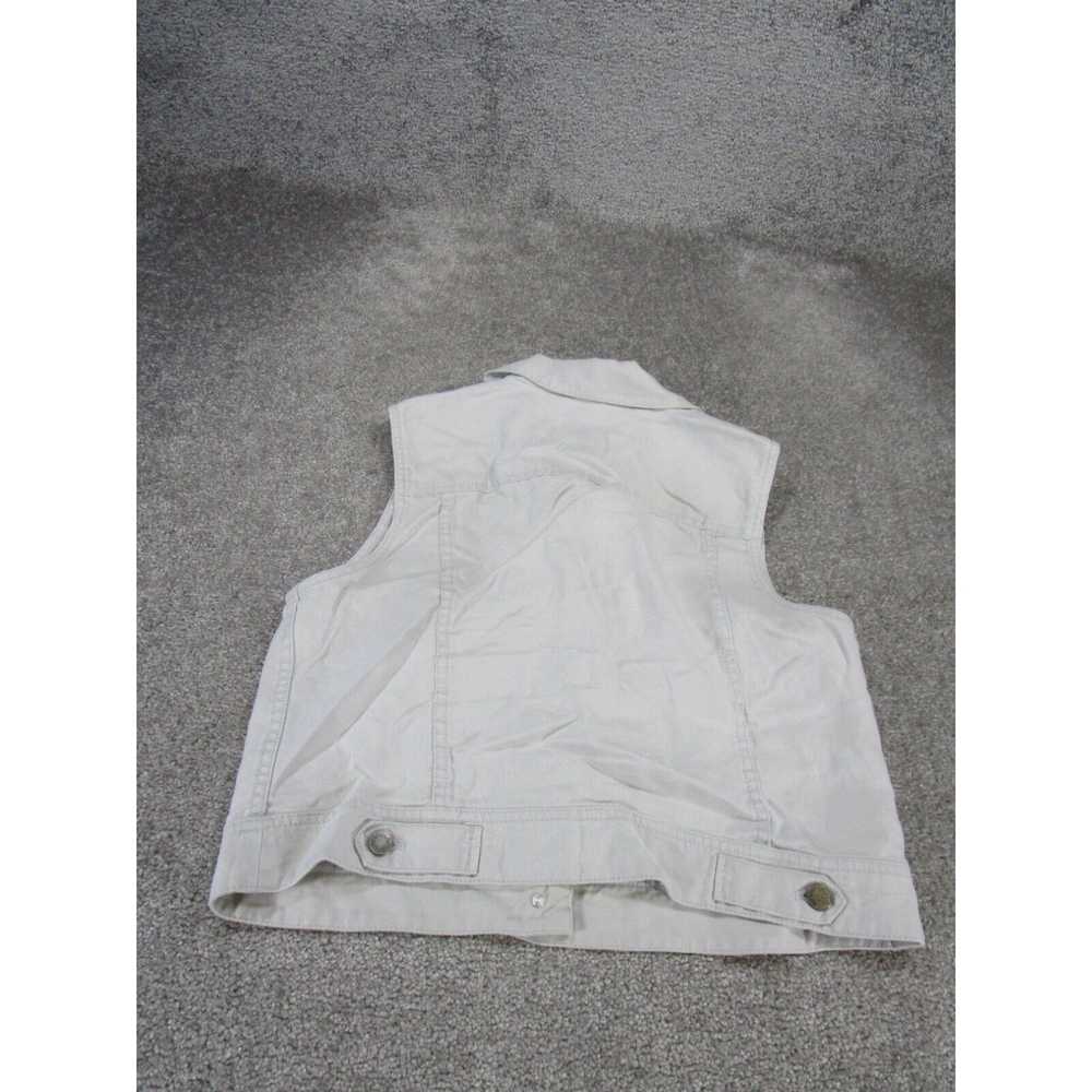 Vintage J. Jill Vest Womens Medium Gray Button Up… - image 3