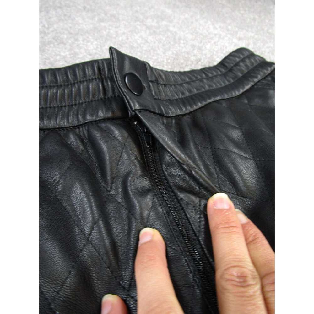 Zara Zara Shorts Womens XL Black Faux Leather Ple… - image 2