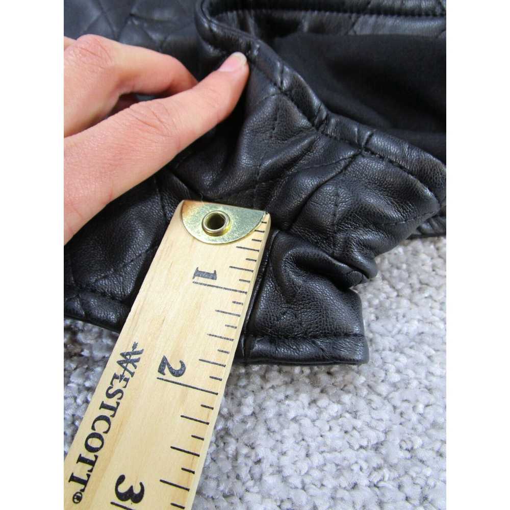 Zara Zara Shorts Womens XL Black Faux Leather Ple… - image 3