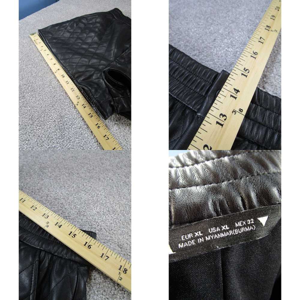 Zara Zara Shorts Womens XL Black Faux Leather Ple… - image 4