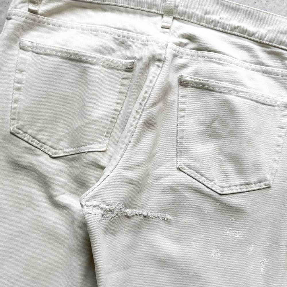 Helmut Lang × Vintage THRASHED 1998 White Painter… - image 3