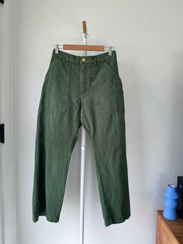 BIG BUD PRESS Work pants in dark emerald (S) | Use