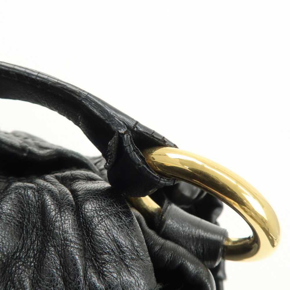 PRADA Leather Gathered 2WAY Shoulder Bag Black BN… - image 9