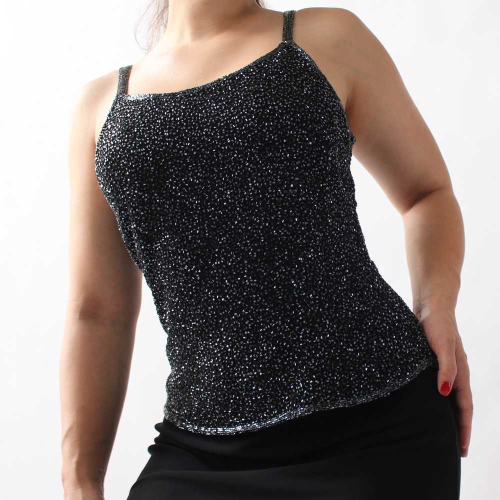 Vintage Sparkly Beaded Top - image 8