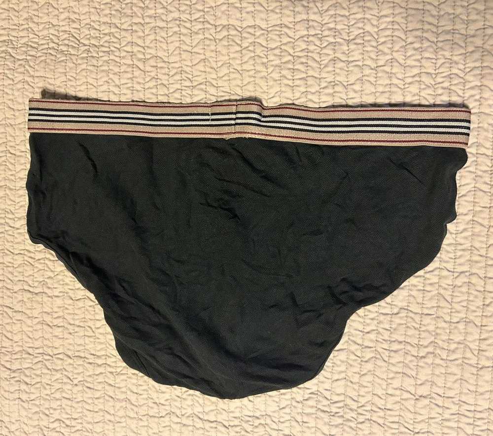 Burberry Stretch Cotton Pique Black Brief Small 3… - image 4