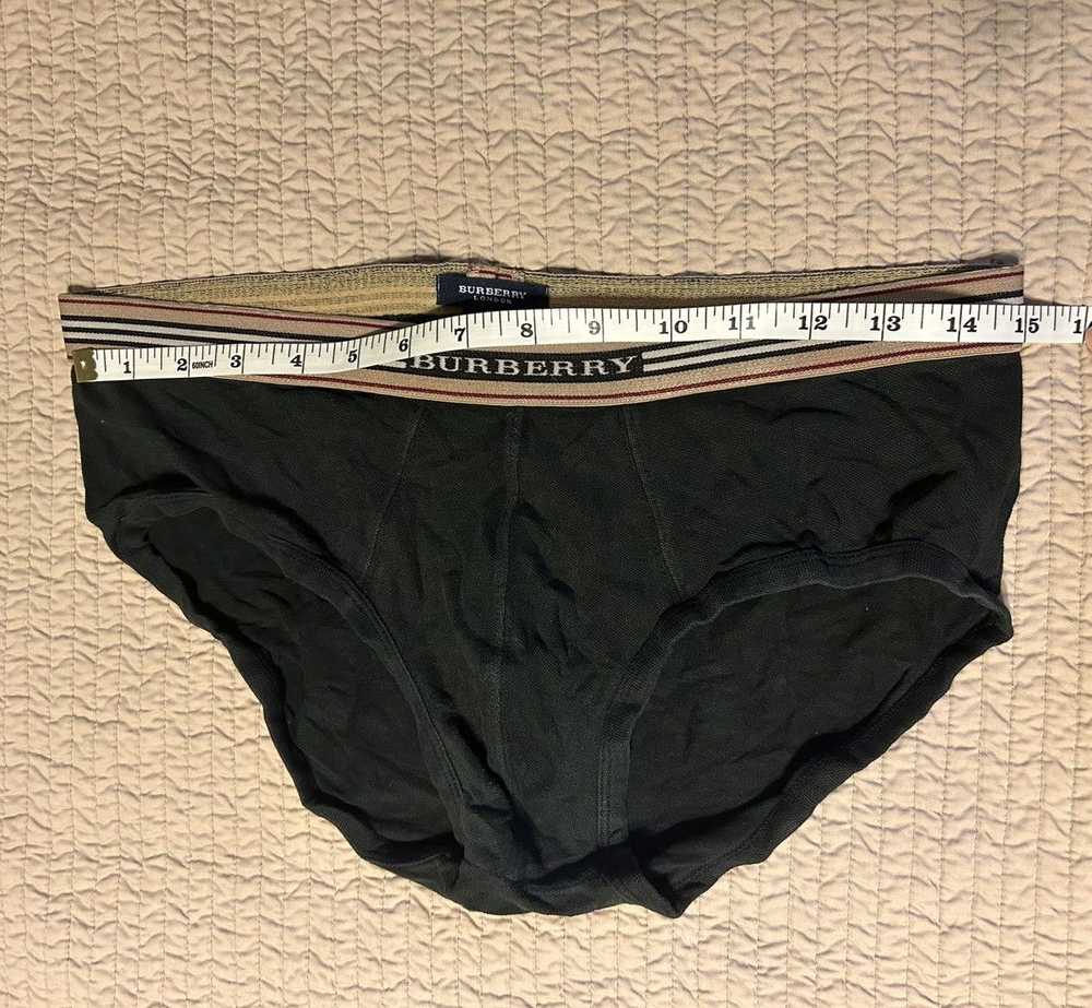 Burberry Stretch Cotton Pique Black Brief Small 3… - image 5