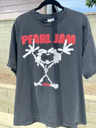 Band Tees × Vintage Pearl Jam Alive Stickman Y2K X