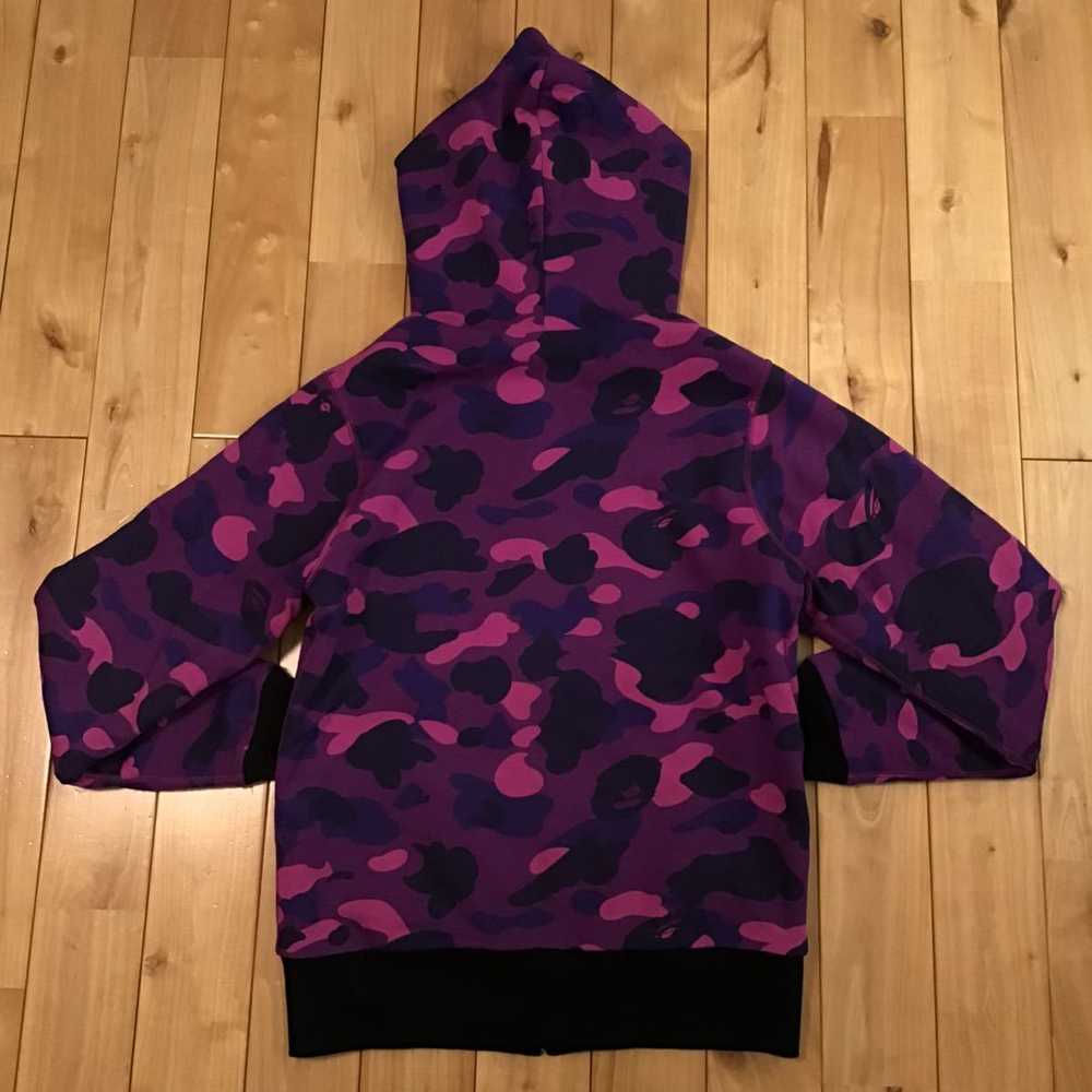 S    purple camo reversible shark full zip hoodie… - image 5