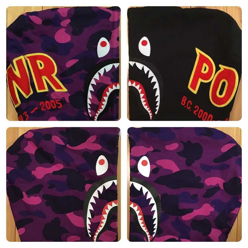 S    purple camo reversible shark full zip hoodie… - image 7