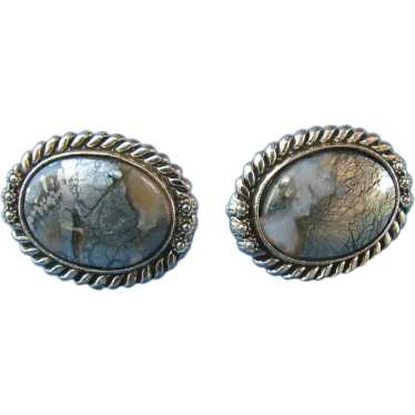 Elegant AGATE & PYRITE Cufflinks