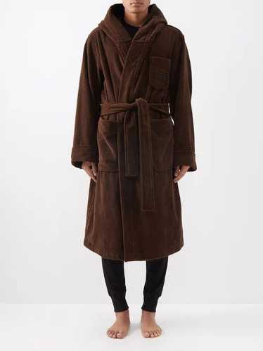 Tom Ford o1w1db10624 Hooded Cotton-terry Robe in B