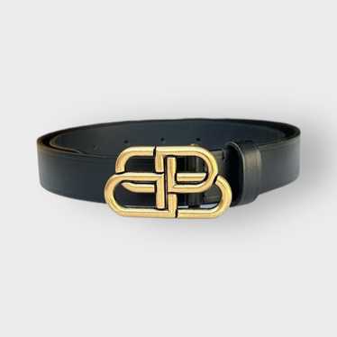 Balenciaga Balenciaga Belt Thin Black Leather Gol… - image 1