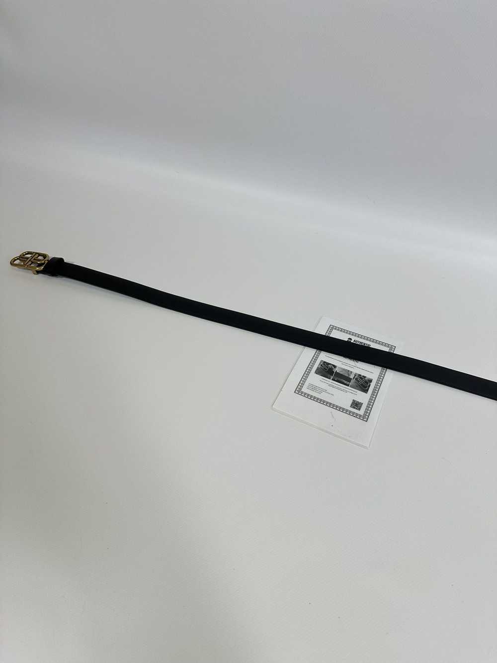 Balenciaga Balenciaga Belt Thin Black Leather Gol… - image 7