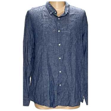 Claiborne Blue Linen Button-Up Shirt