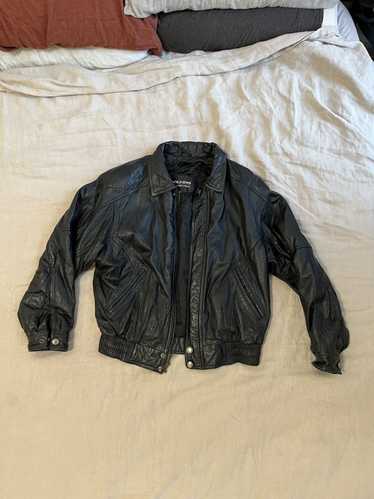 Wilsons Leather Wilsons Black Leather Bomber Jacke