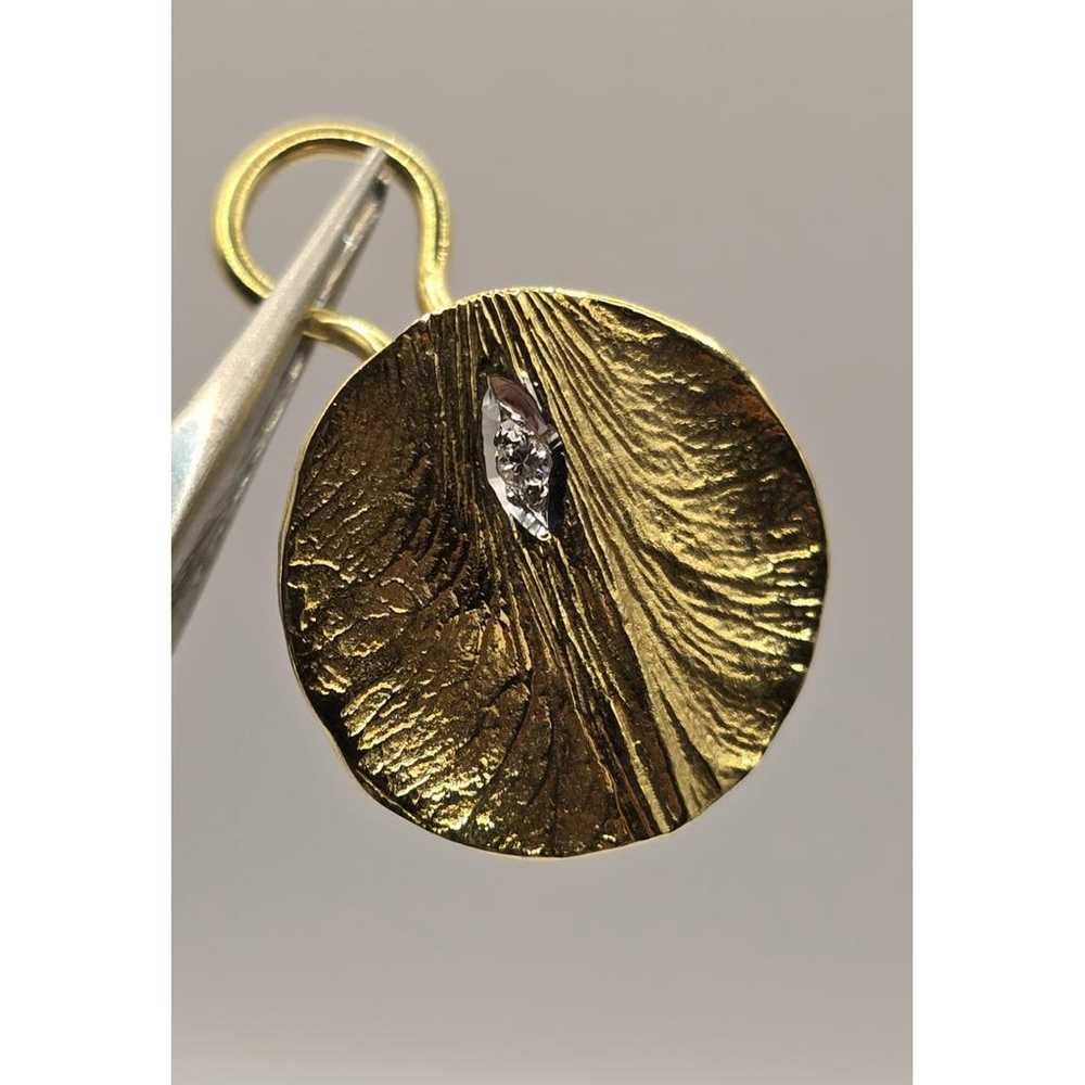 Non Signé / Unsigned Yellow gold earrings - image 5