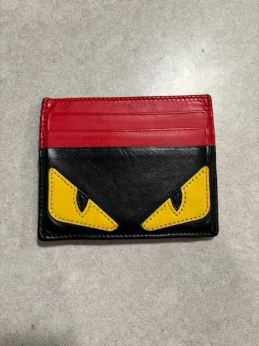 Fendi Black Red Leather Monster Eyes