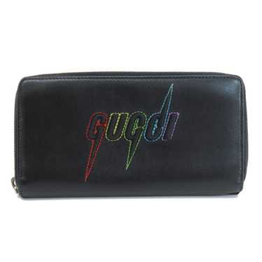 Gucci Gucci 597677 Embroidered Long Wallet Leathe… - image 1