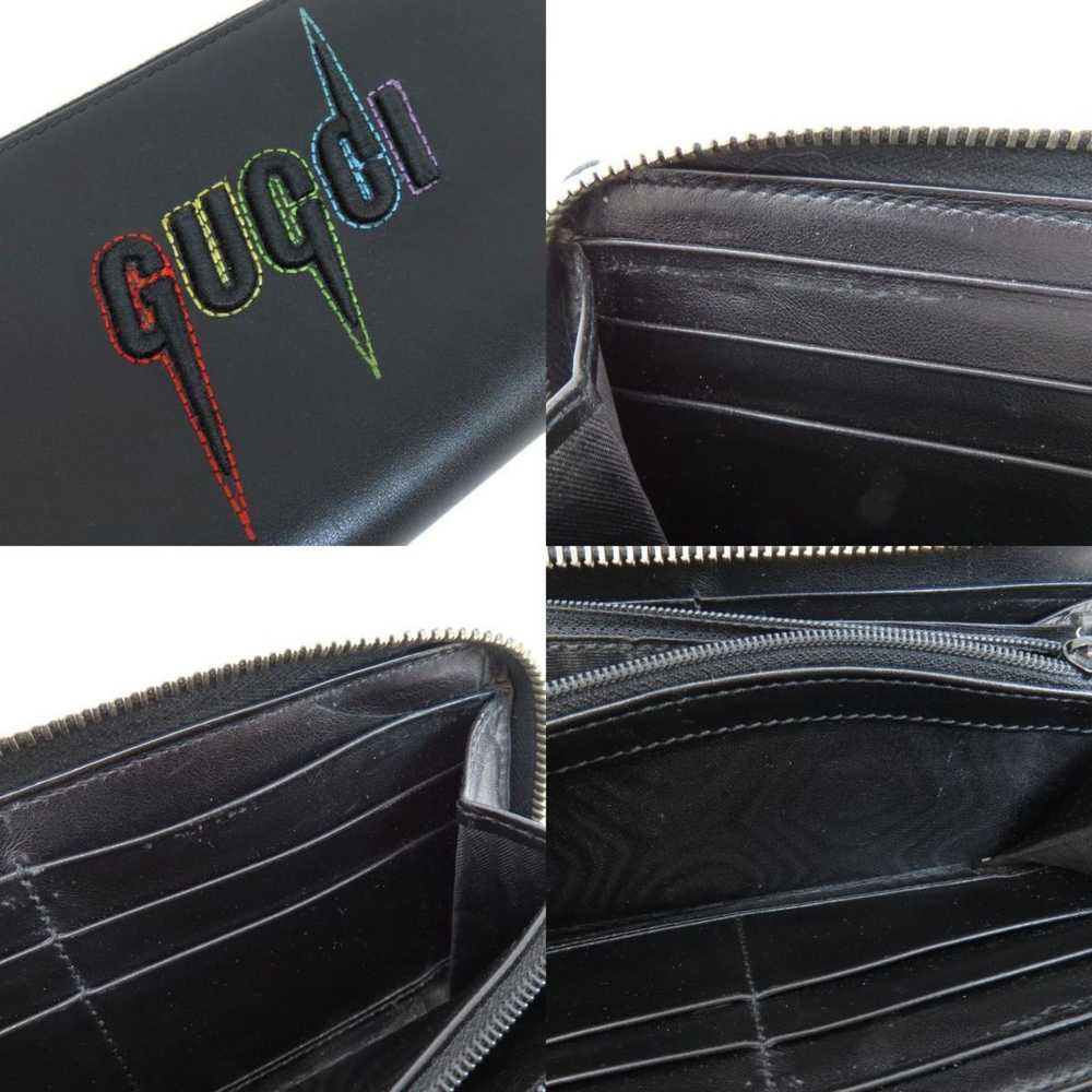 Gucci Gucci 597677 Embroidered Long Wallet Leathe… - image 5