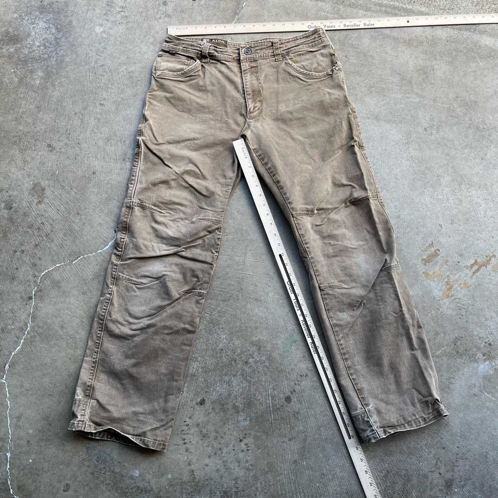 Vintage brown kuhl double knee carpenter pants 34… - image 4