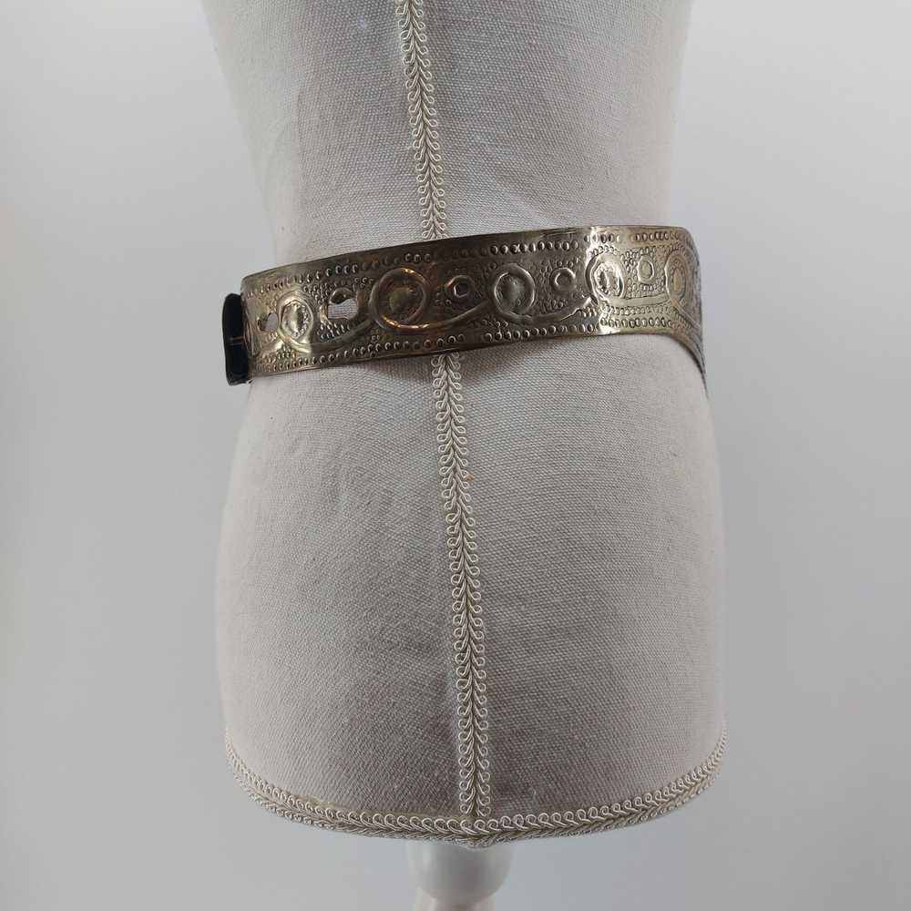Vintage Vintage Belt Corset Hammered Design Belly… - image 9
