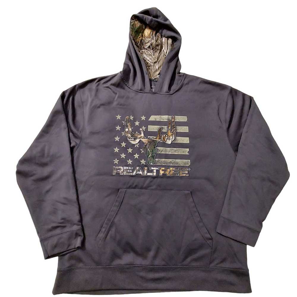 Other Realtree Hoodie Mens XL Edge Camo Flag Pull… - image 2