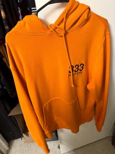 Half Evil Half Evil 333 Embordered Orange Hoodie