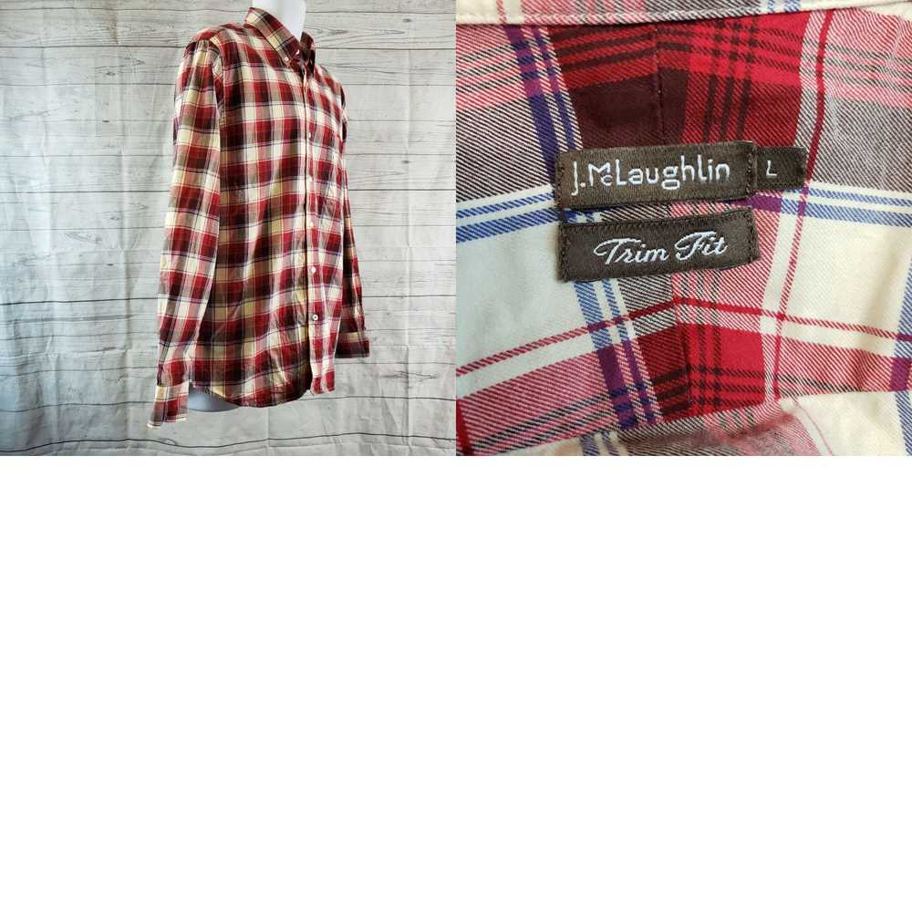 Vintage J McLaughlin Mens Trim Fit Shirt Sz Large… - image 4