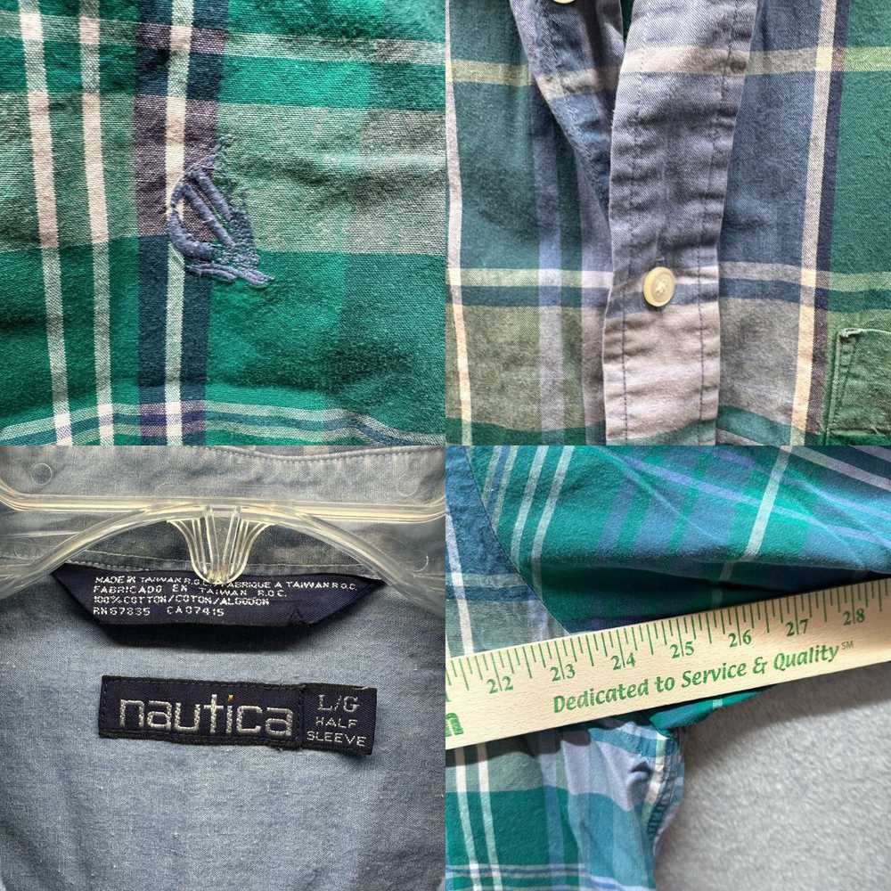 Nautica Vintage Nautica Shirt Adult Large Green B… - image 4