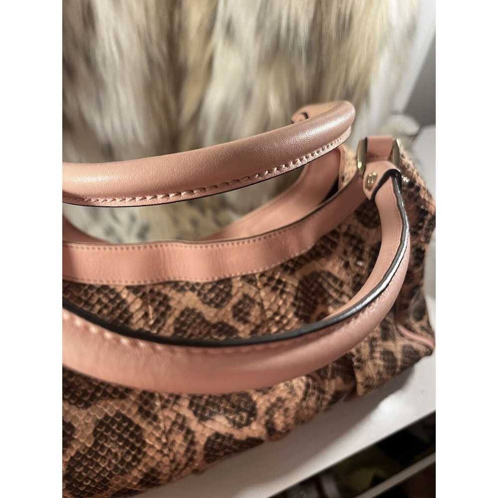 Gucci RARE Gucci PYTHON Handbag LARGE, Tan/pink. - image 8