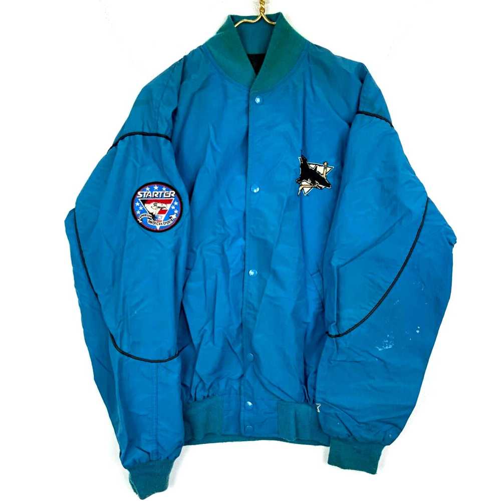 Starter Vintage San Jose Sharks Starter Jacket La… - image 1