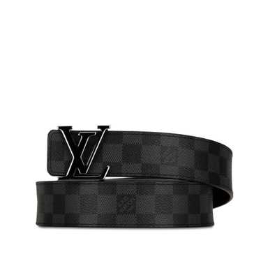 Black Louis Vuitton Damier Graphite Initiales Belt