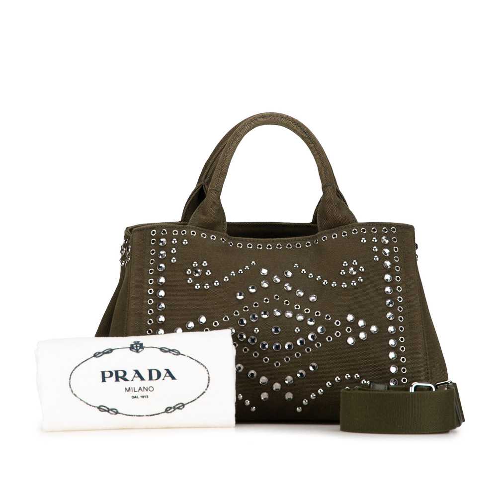 Olive Prada Small Canapa Bijoux Satchel - image 12