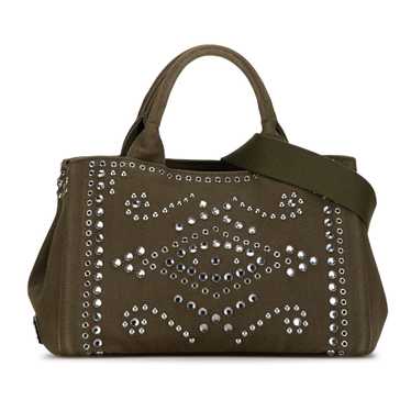 Olive Prada Small Canapa Bijoux Satchel - image 1