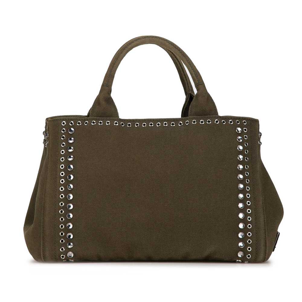 Olive Prada Small Canapa Bijoux Satchel - image 3