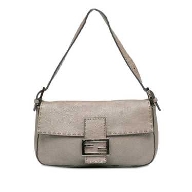 Beige Fendi Selleria Baguette Shoulder Bag