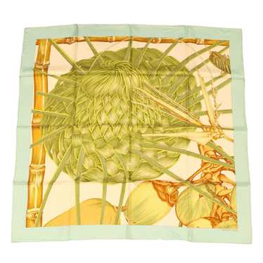 Hermes Carre90 Scarf Silk Green Auth Am4399 - image 1