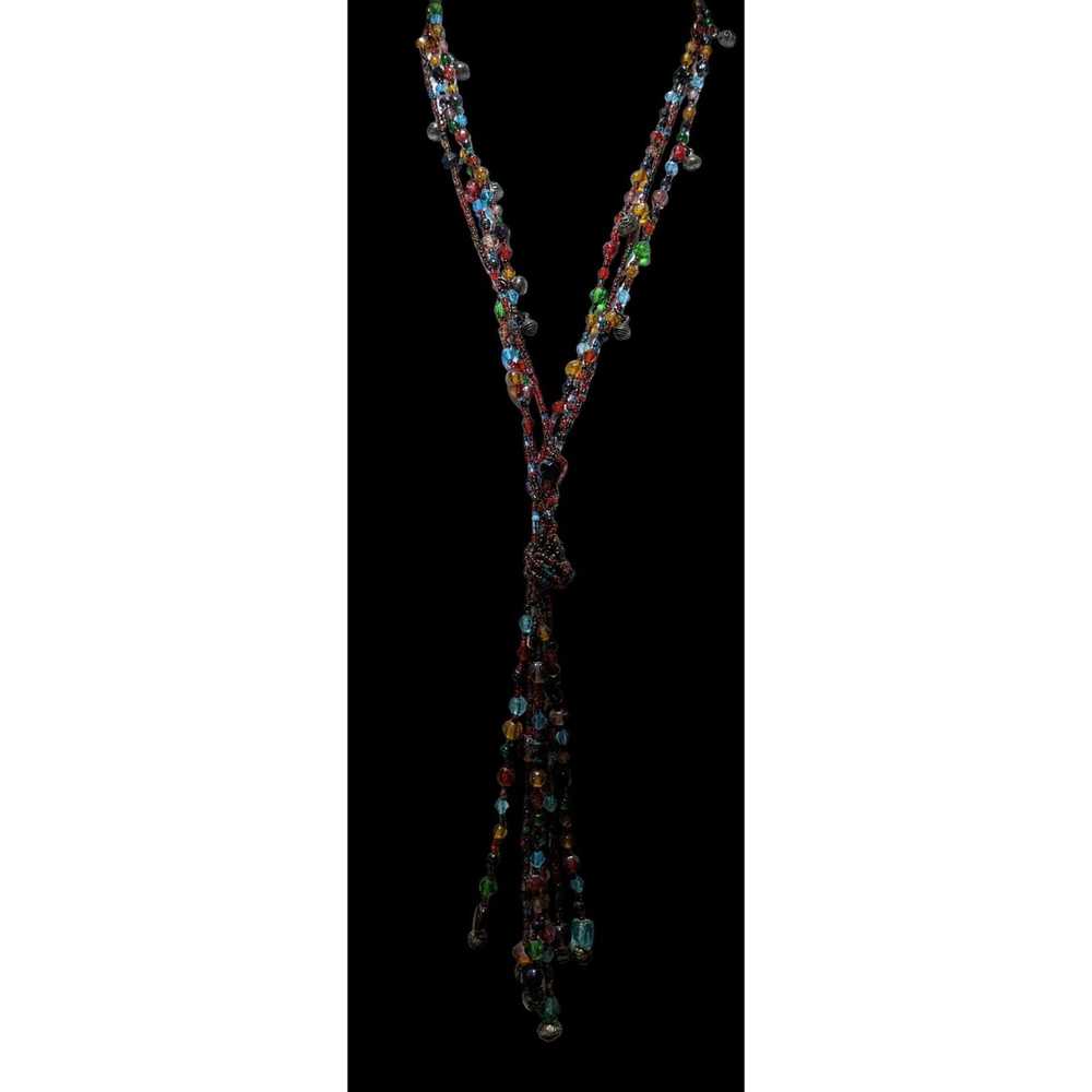 Other Chico's Bohemian Rainbow Glass Necklace - image 2