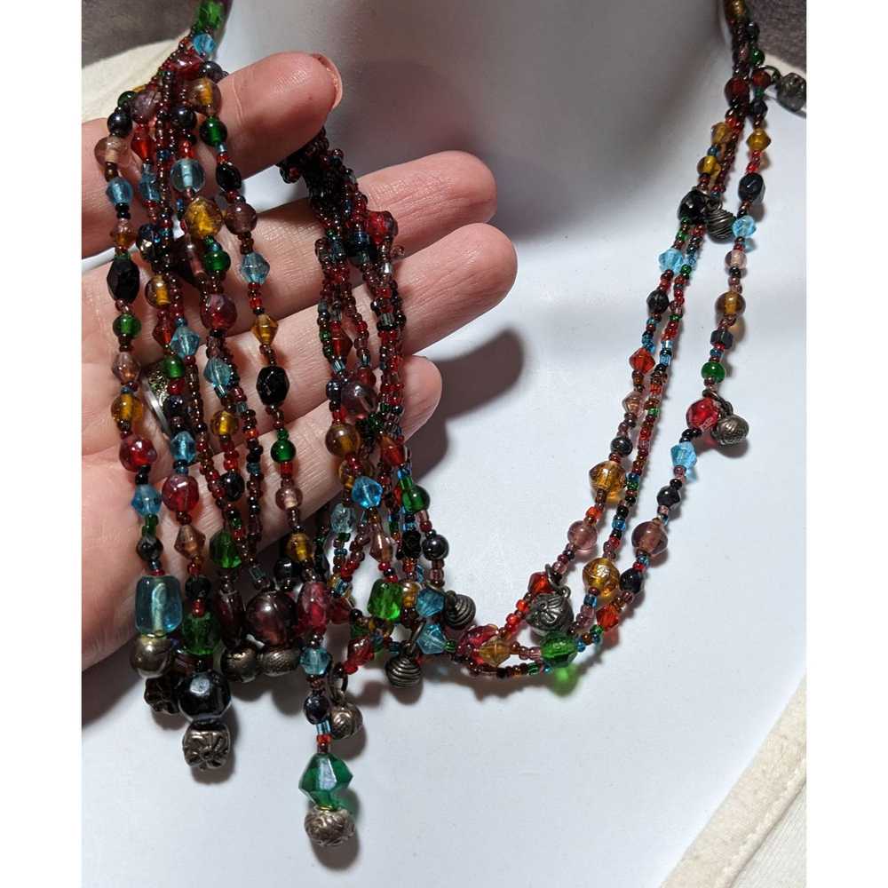 Other Chico's Bohemian Rainbow Glass Necklace - image 6