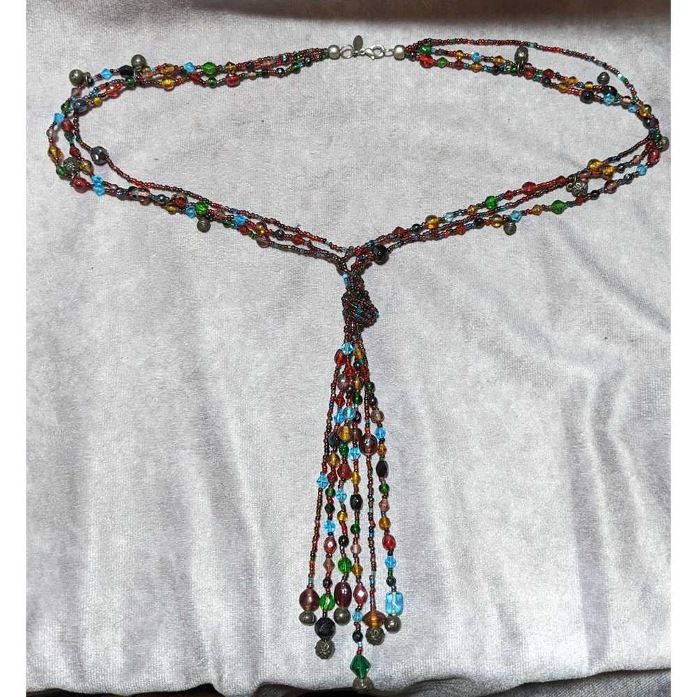 Other Chico's Bohemian Rainbow Glass Necklace - image 8