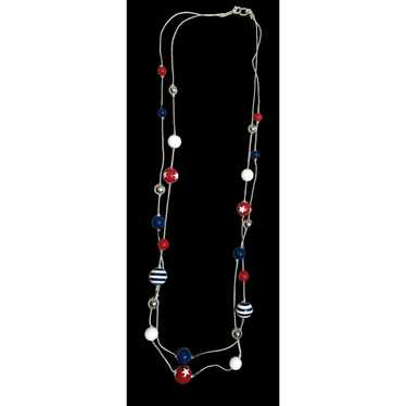 Other Patriotic Bubblegum Bead Necklace - image 1