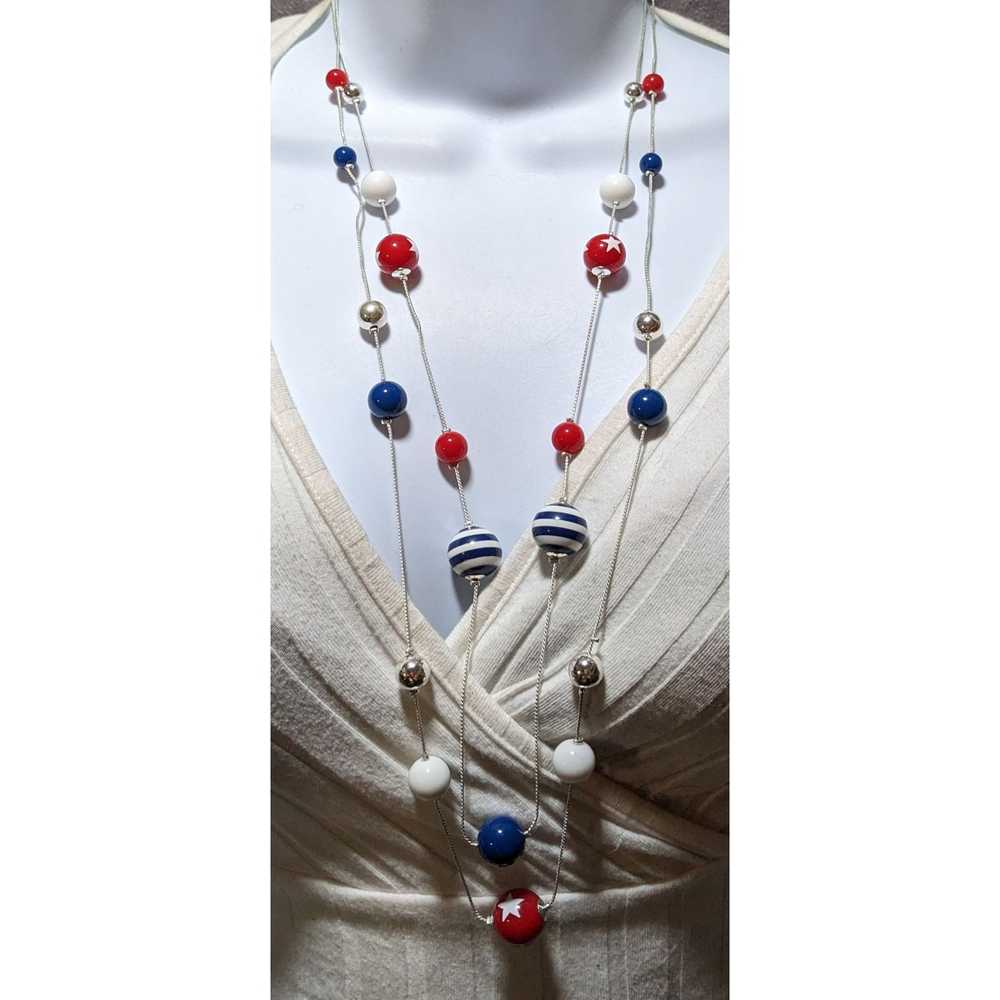 Other Patriotic Bubblegum Bead Necklace - image 4