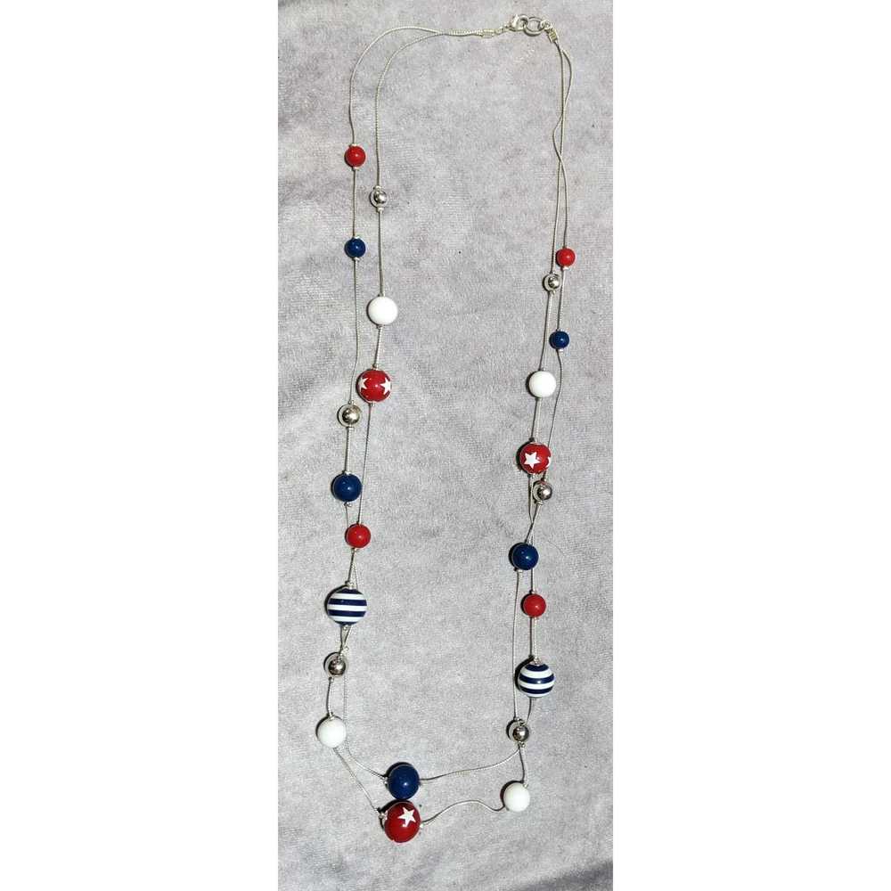 Other Patriotic Bubblegum Bead Necklace - image 5