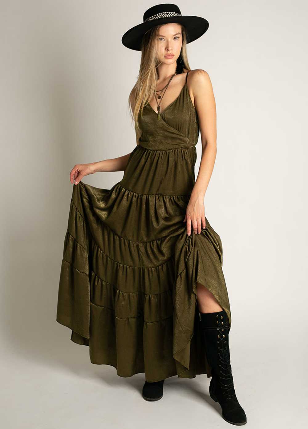 Joyfolie Begonia Dress in Bronze - image 5