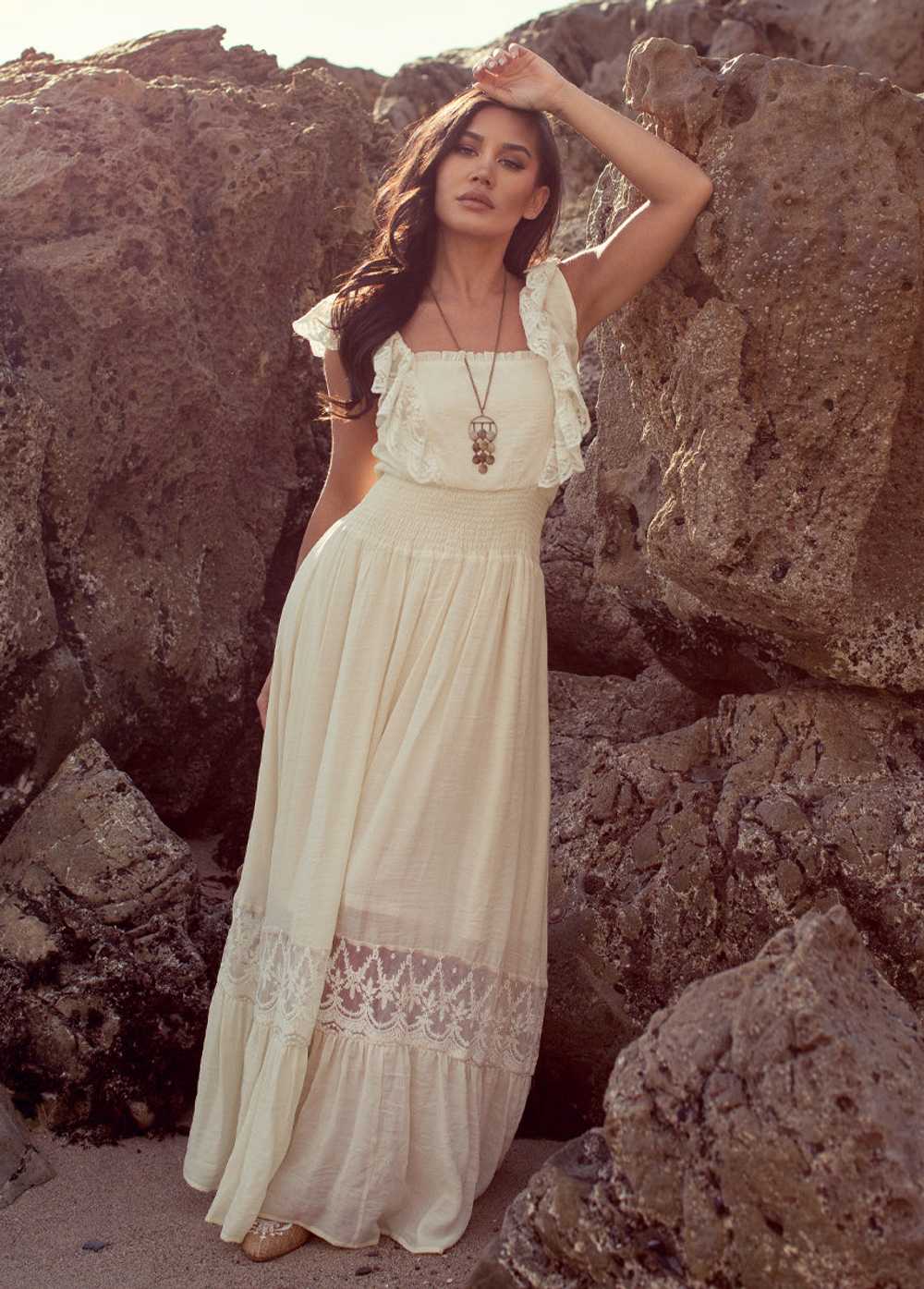 Joyfolie Dawn Dress in Cream - image 4