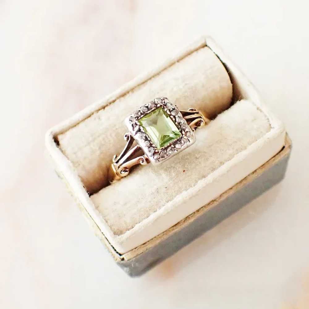 Victorian Diamond & Peridot Ring, 18ct Gold - image 2