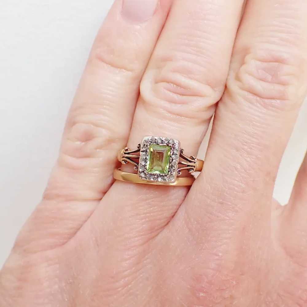 Victorian Diamond & Peridot Ring, 18ct Gold - image 5