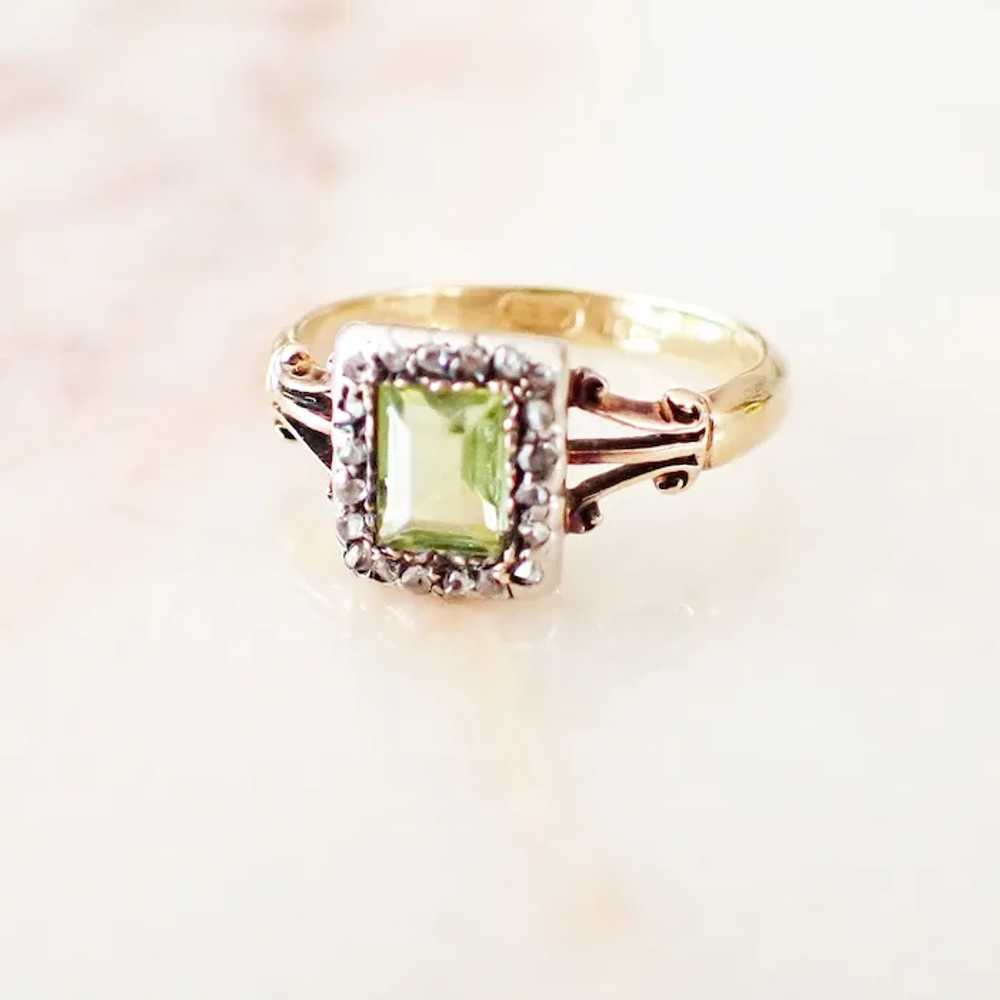 Victorian Diamond & Peridot Ring, 18ct Gold - image 6